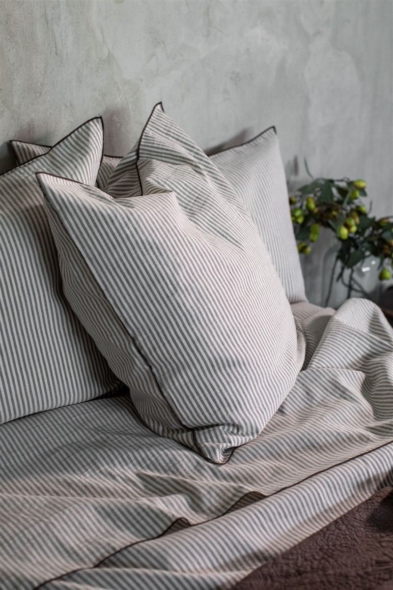 Striped Linen Pillowcase
