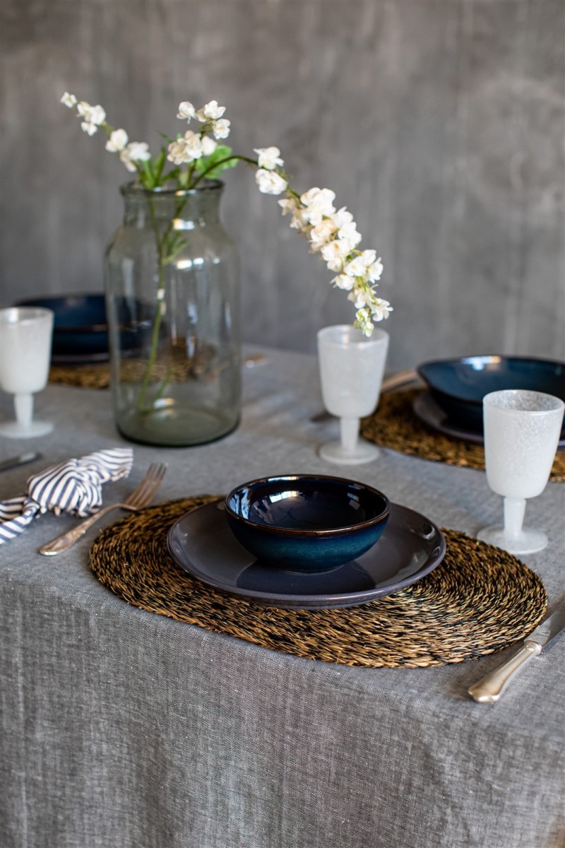 Nappe en lin Jacquard