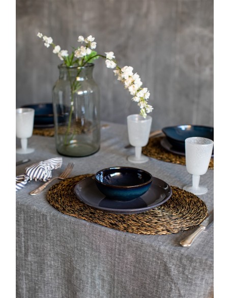 Nappe en lin Jacquard