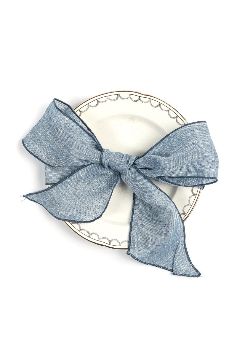 Set di 4 Nastri Segnaposto in Lino