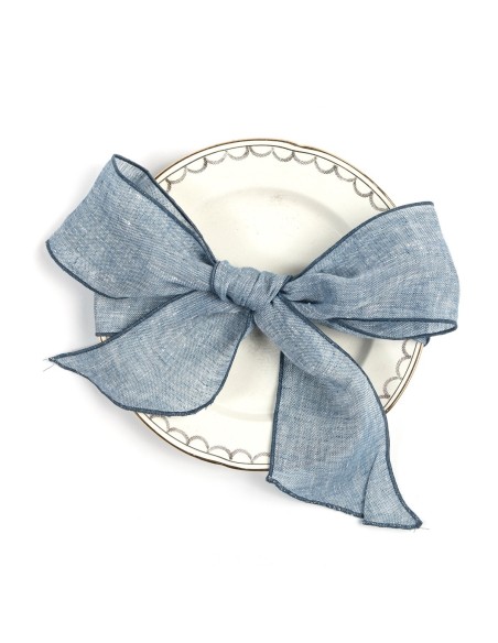 Set di 4 Nastri Segnaposto in Lino