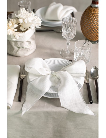 Set of 4 Linen Placeholder Ribbons