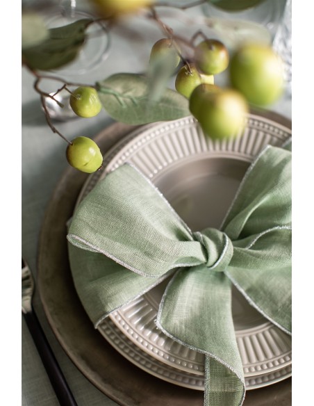 Set of 4 Linen Placeholder Ribbons