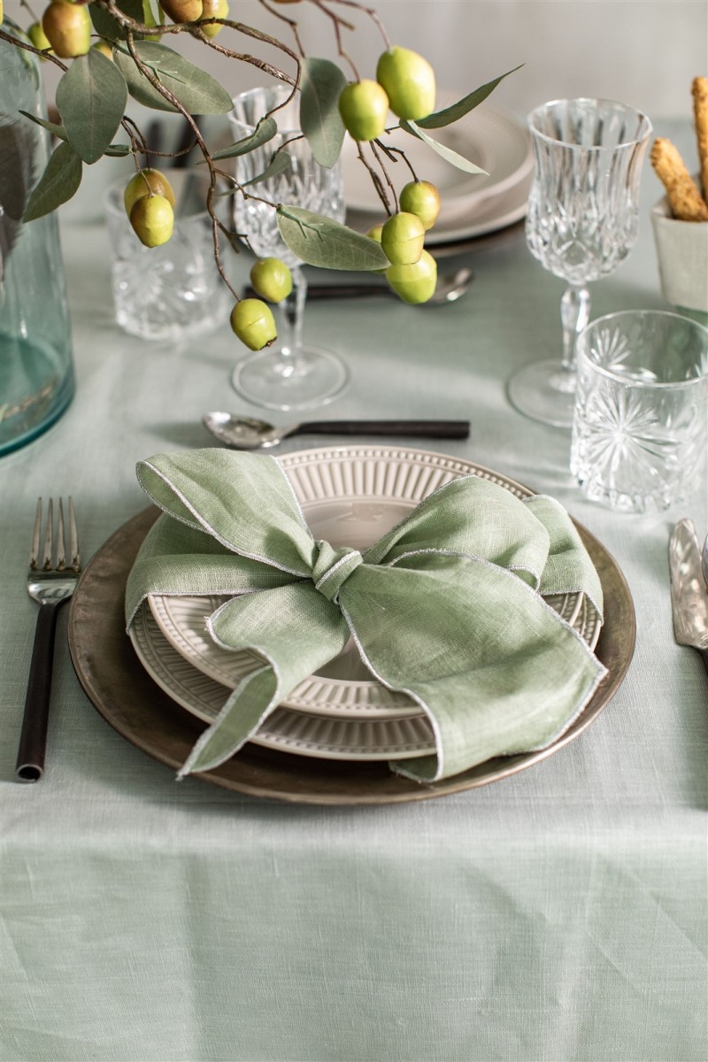 Set of 4 Linen Placeholder Ribbons