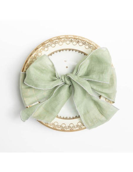 Set of 4 Linen Placeholder Ribbons