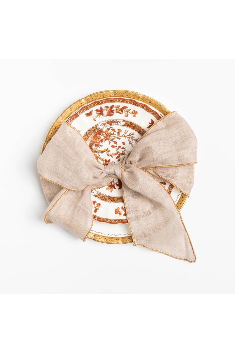 Set of 4 Linen Placeholder Ribbons