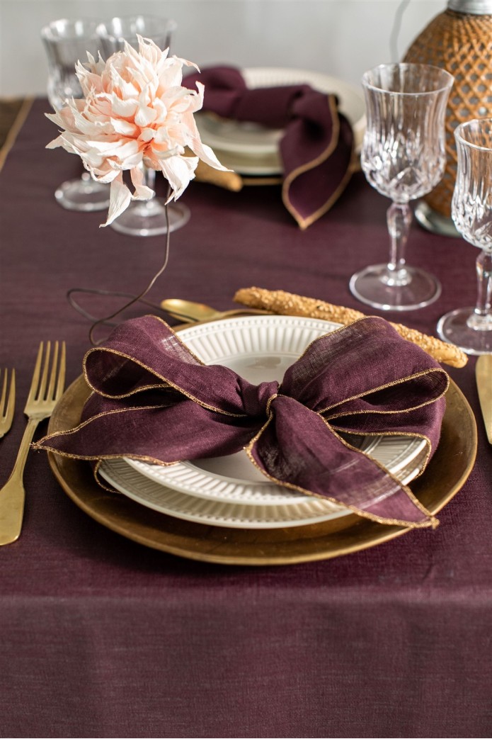 Set of 4 Linen Placeholder Ribbons 2