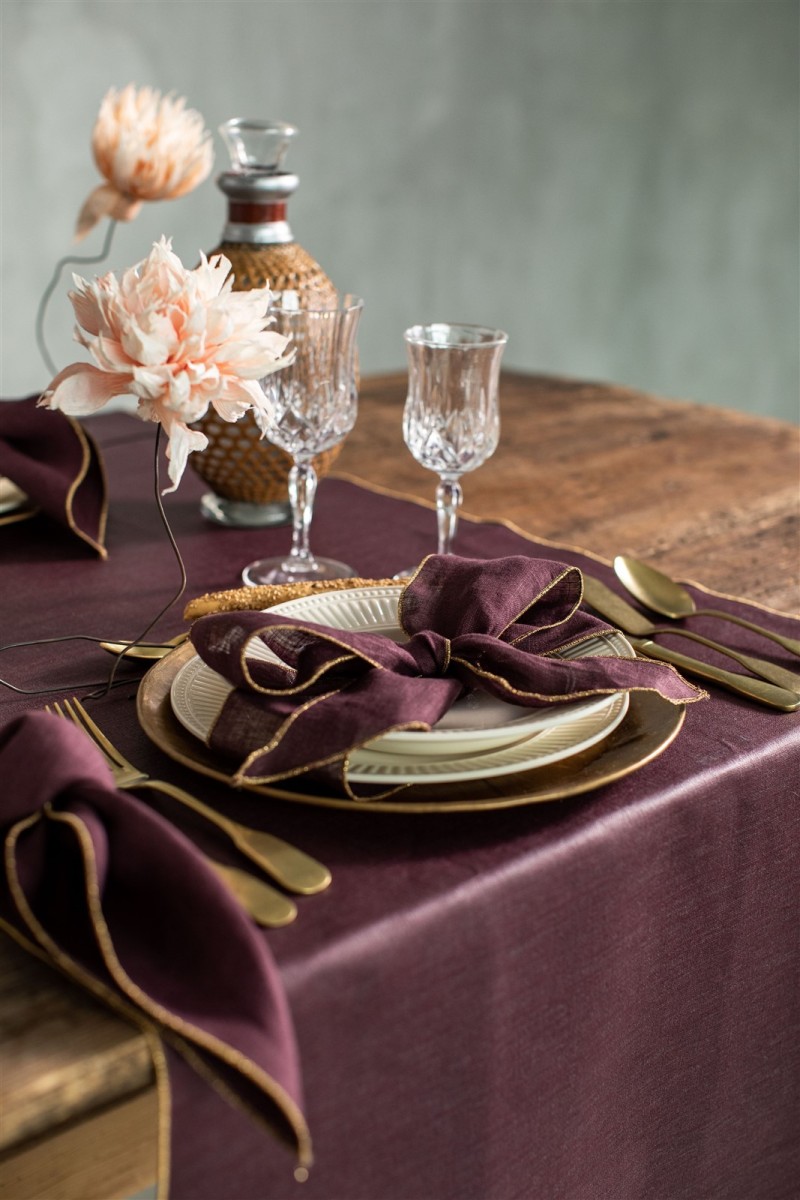 Set of 4 Linen Placeholder Ribbons