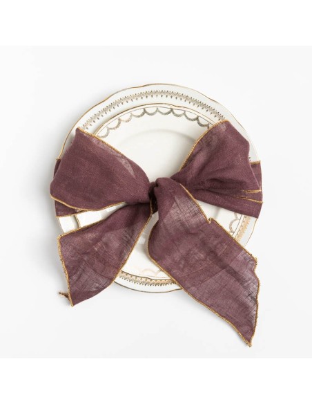 Set of 4 Linen Placeholder Ribbons