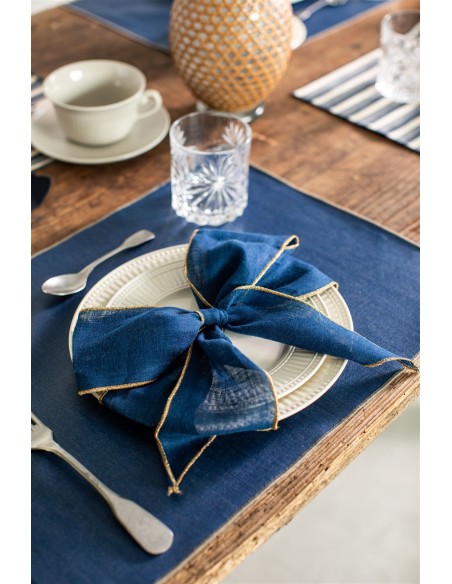 Set di 4 Nastri Segnaposto in Lino