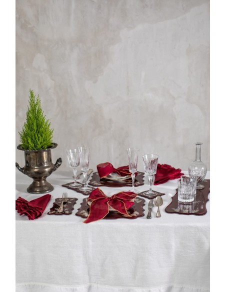 Set di 4 Nastri Segnaposto in Lino