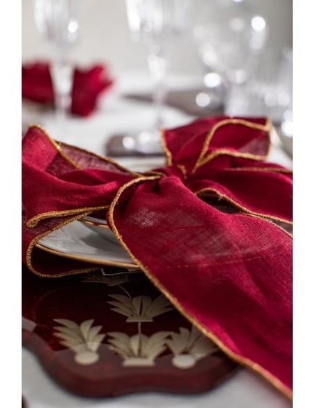 Set of 4 Linen Placeholder Ribbons