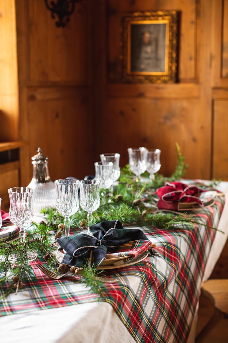 Set di 4 Nastri Segnaposto Scozzesi