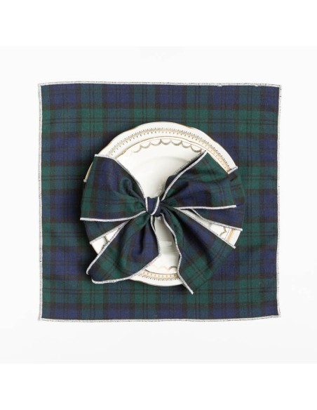 Set di 4 Nastri Segnaposto Scozzesi