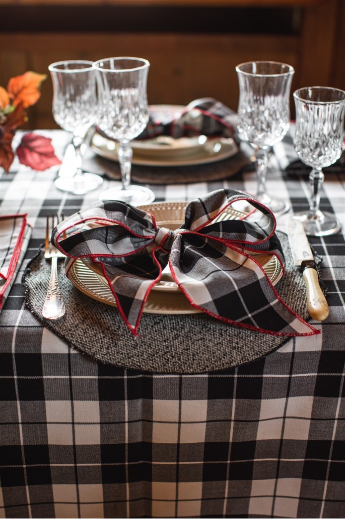 Lot de 4 rubans écossais