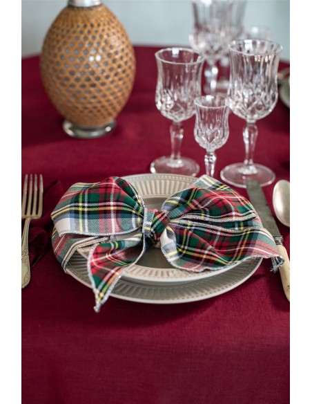 Set di 4 Nastri Segnaposto Scozzesi