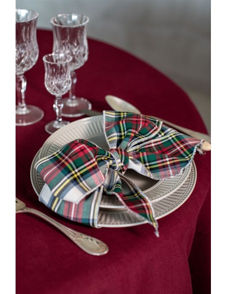 Set di 4 Nastri Segnaposto Scozzesi