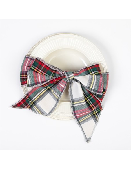 Set di 4 Nastri Segnaposto Scozzesi
