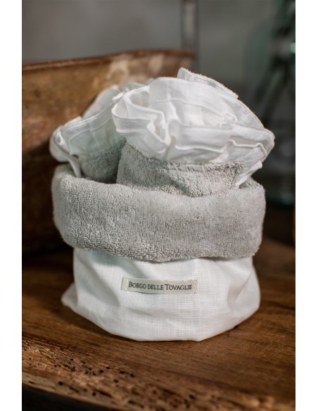 Cestino per Lavettes Bauhaus in Cotone