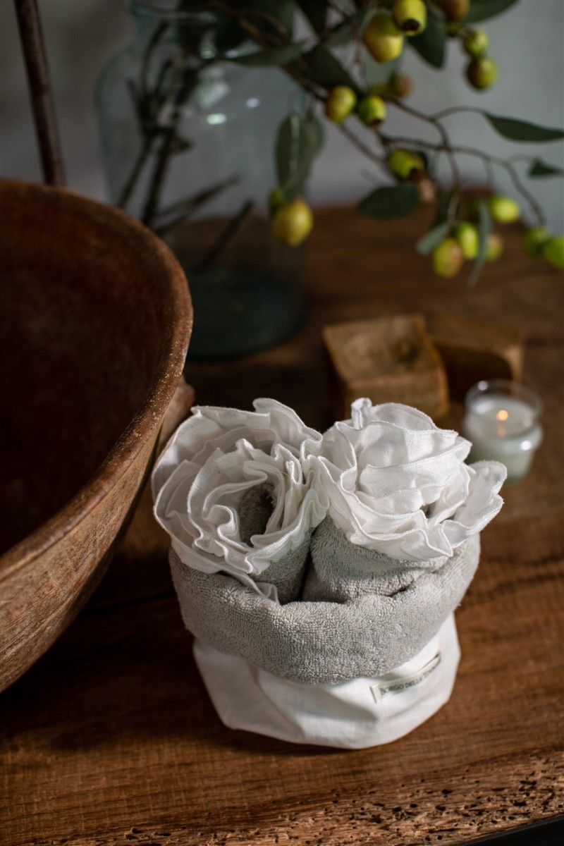 Cotton Bauhaus Lavettes Basket