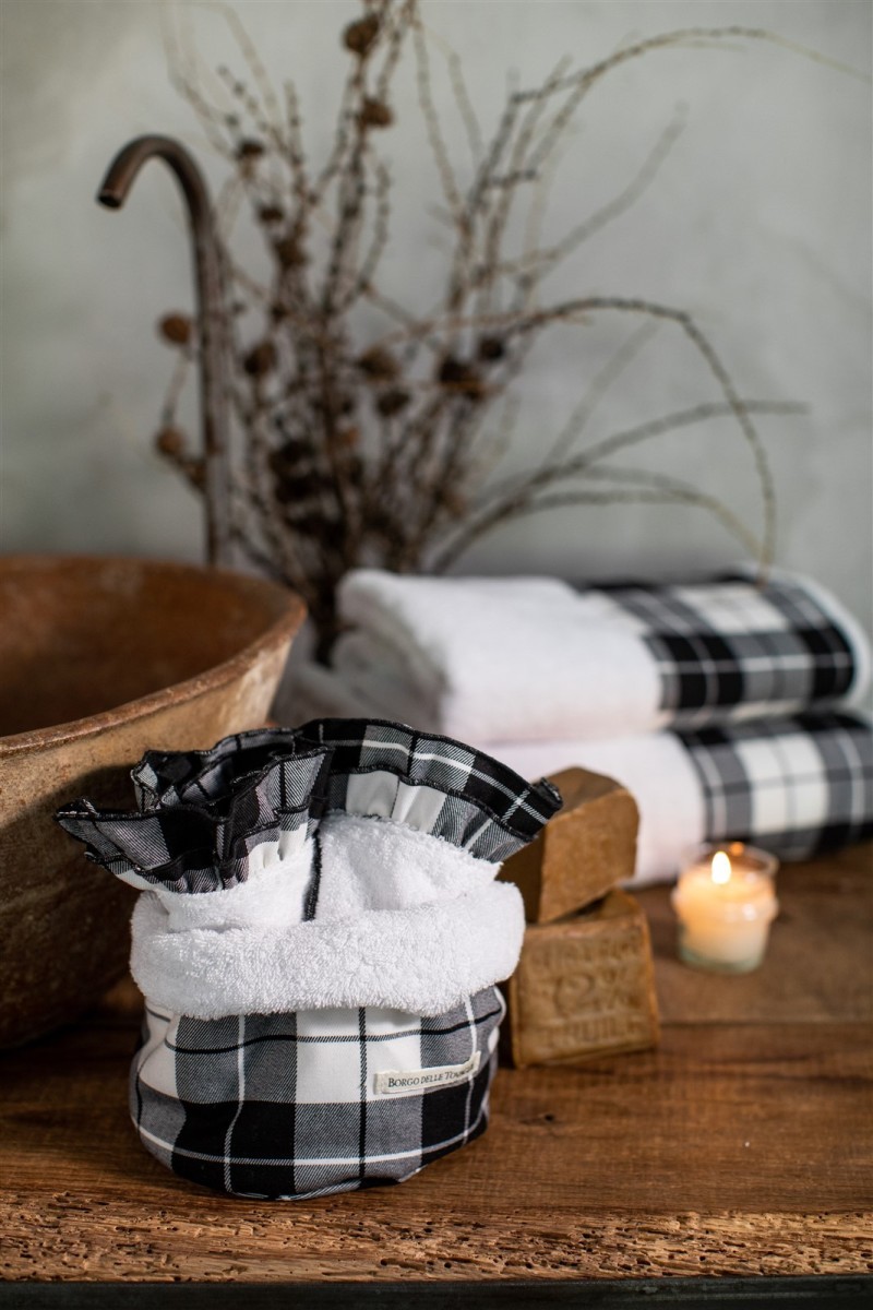 Cotton Bauhaus Lavettes Basket