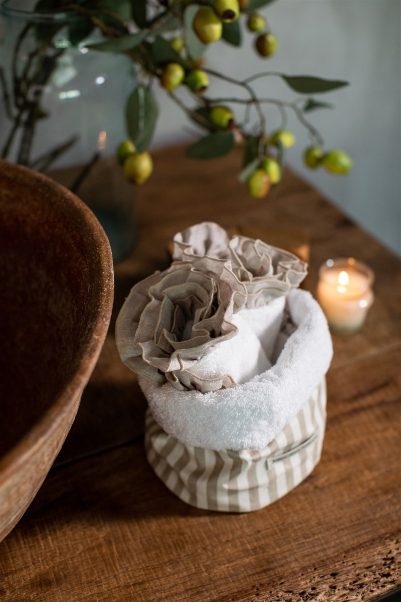 Cotton Bauhaus Lavettes Basket