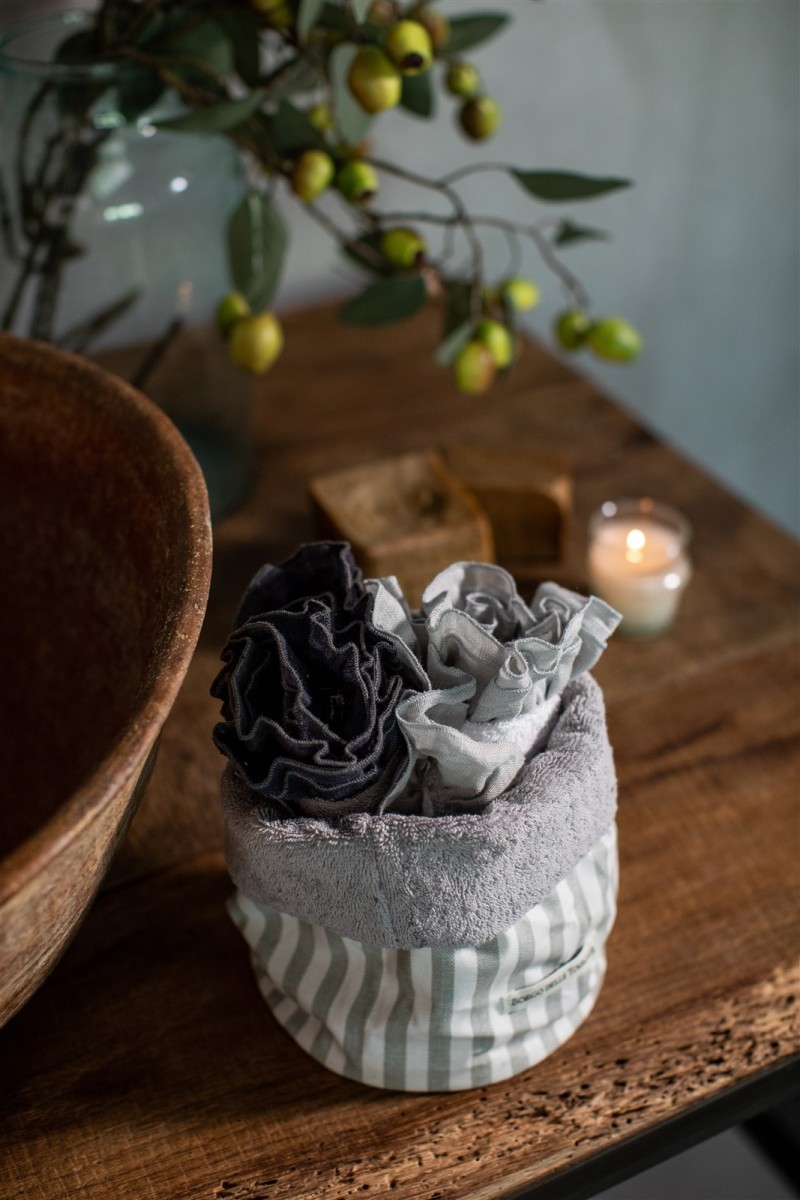 Cotton Bauhaus Lavettes Basket