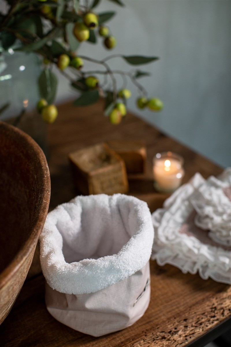 Cotton Bauhaus Lavettes Basket