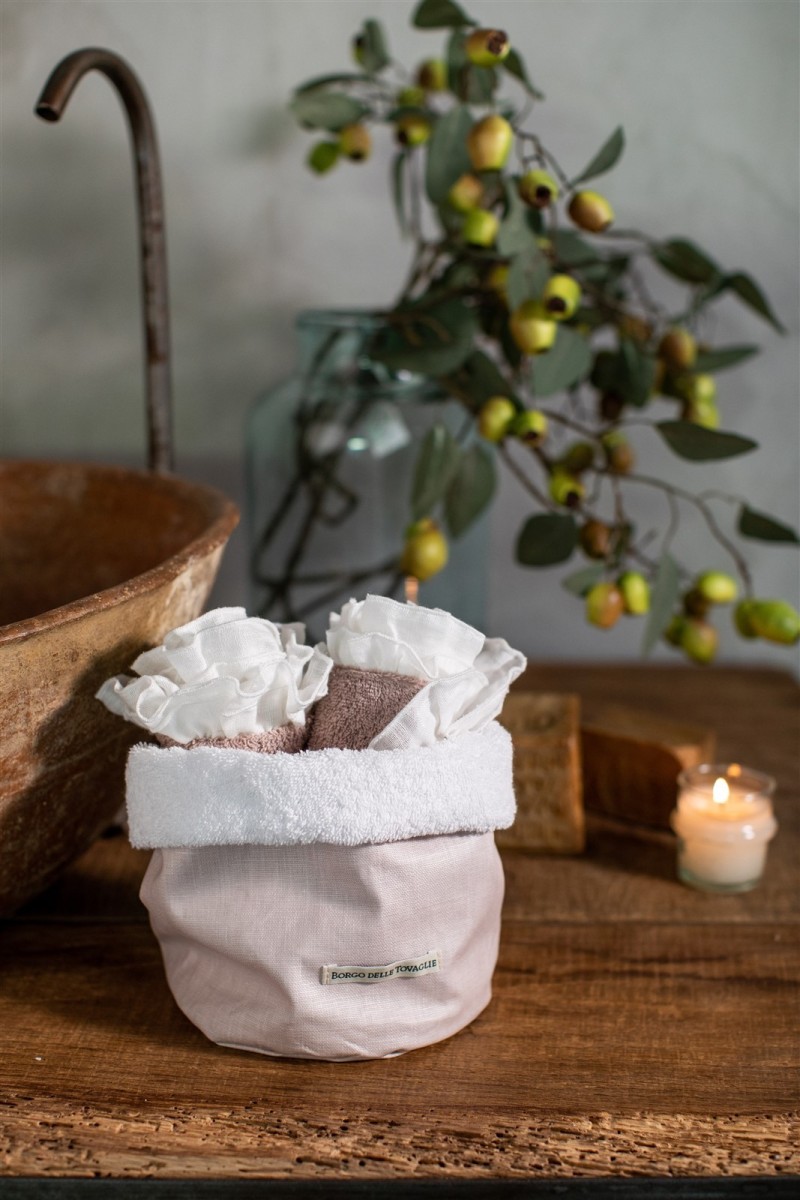 Cestino per Lavettes Bauhaus in Cotone