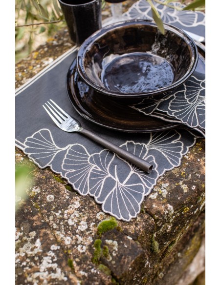 Tovaglietta Ginkgo in Lino Antimacchia