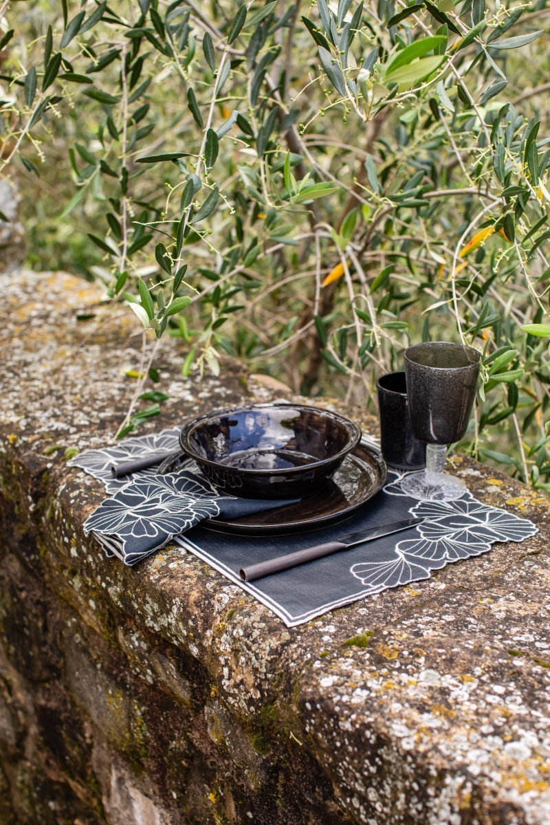 Ginkgo Placemat in Stain Resistant Linen