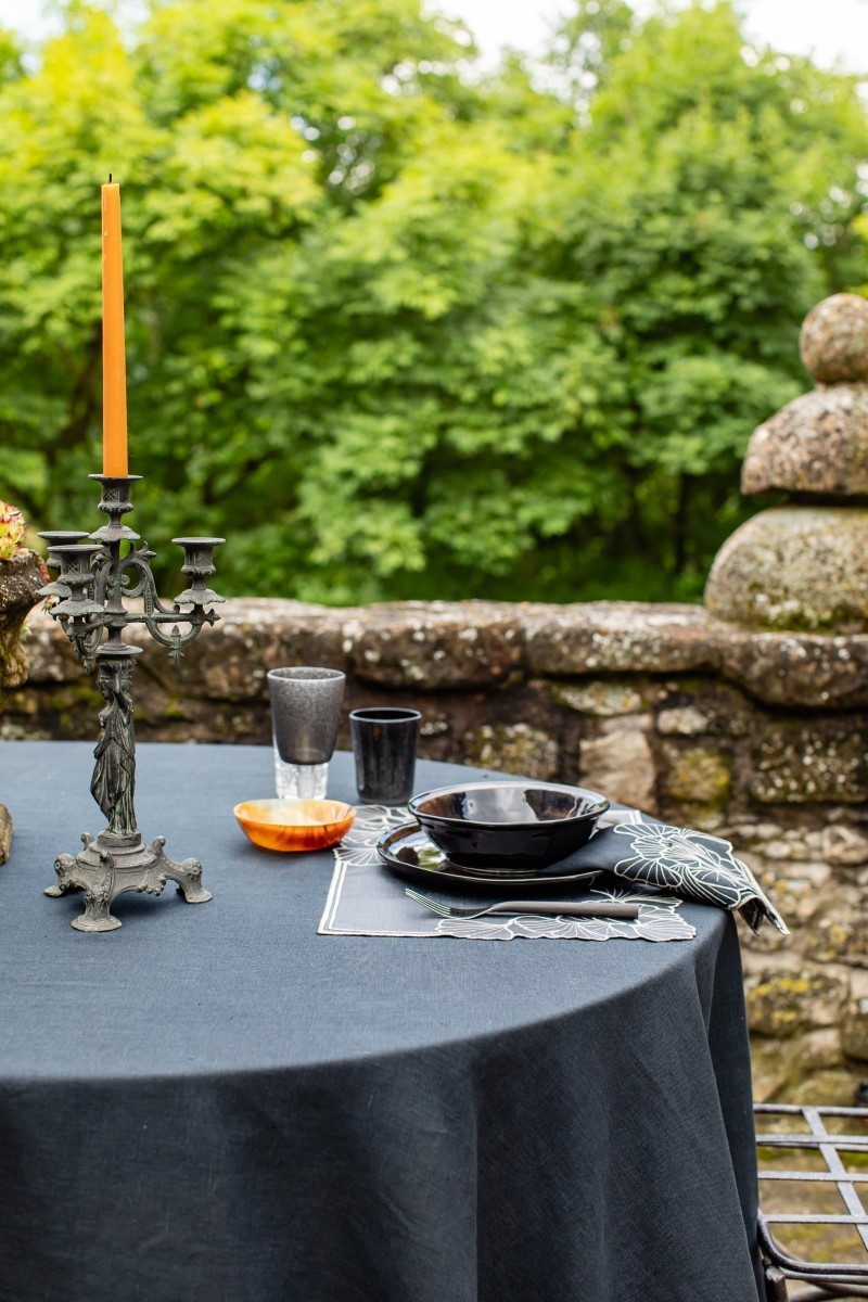 Set de table en lin enduit Ginkgo