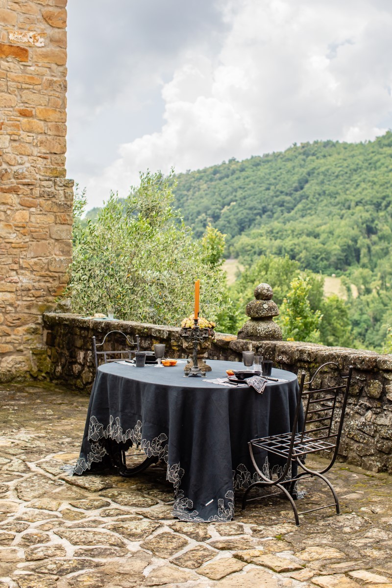 Set de table en lin enduit Ginkgo