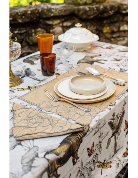 Ginkgo Placemat in Stain Resistant Linen