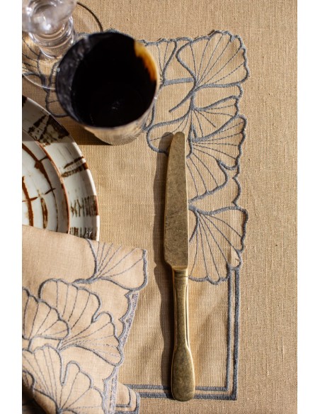 Tovaglietta Ginkgo in Lino Antimacchia