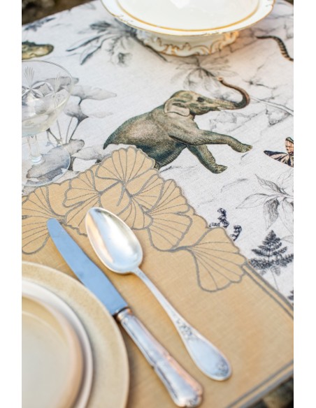 Ginkgo Placemat in Stain Resistant Linen