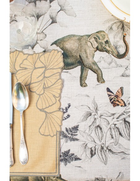 Ginkgo Placemat in Stain Resistant Linen