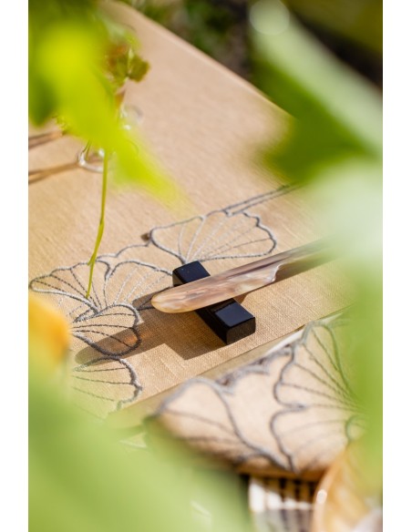 Set de table en lin enduit Ginkgo