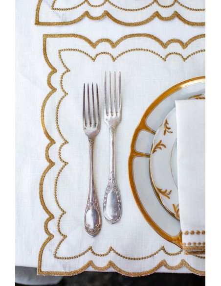 Tovaglietta Letizia in Lino Antimacchia