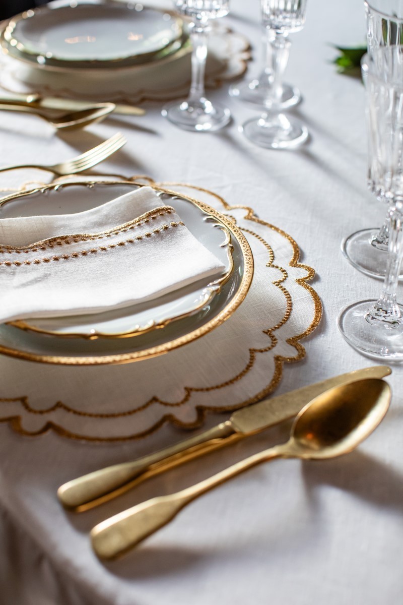Set de table Letizia en lin enduit