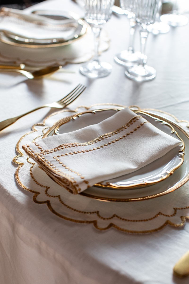 Set de table Letizia en lin enduit
