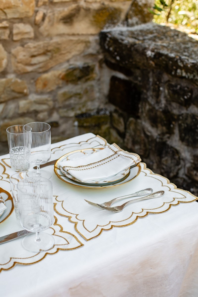 Set de table Letizia en lin enduit