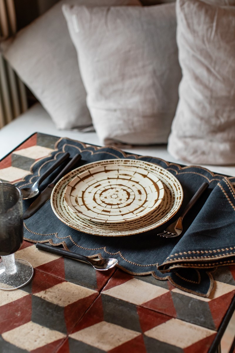 Set de table Letizia en lin enduit