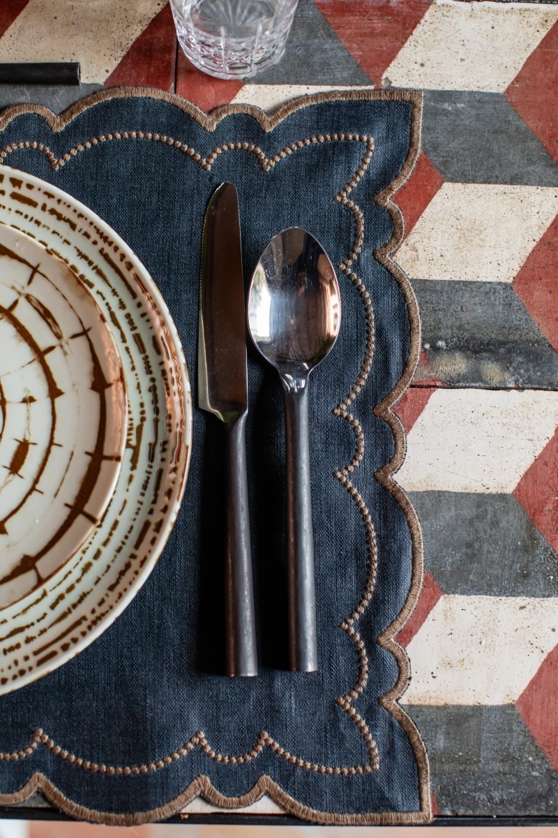 Set de table Letizia en lin enduit