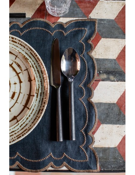 Set de table Letizia en lin enduit