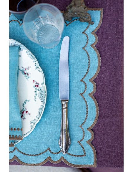 Set de table Letizia en lin enduit