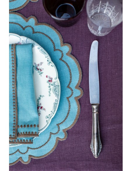 Set de table Letizia en lin enduit