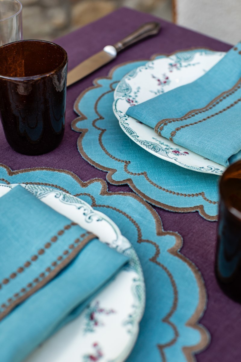 Set de table Letizia en lin enduit