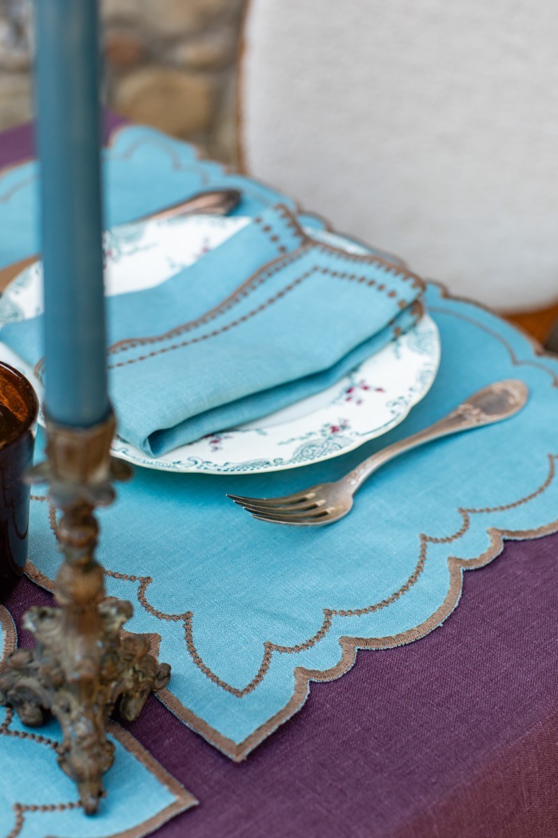 Set de table Letizia en lin enduit