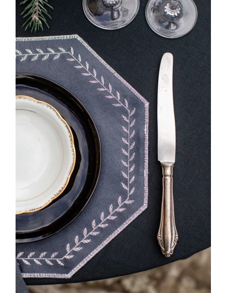 Set de table Lauro en lin enduit